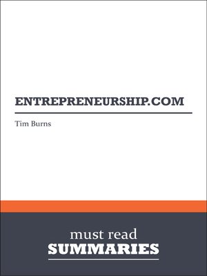 cover image of Summary: Entrepreneurship.com - Tim Burns